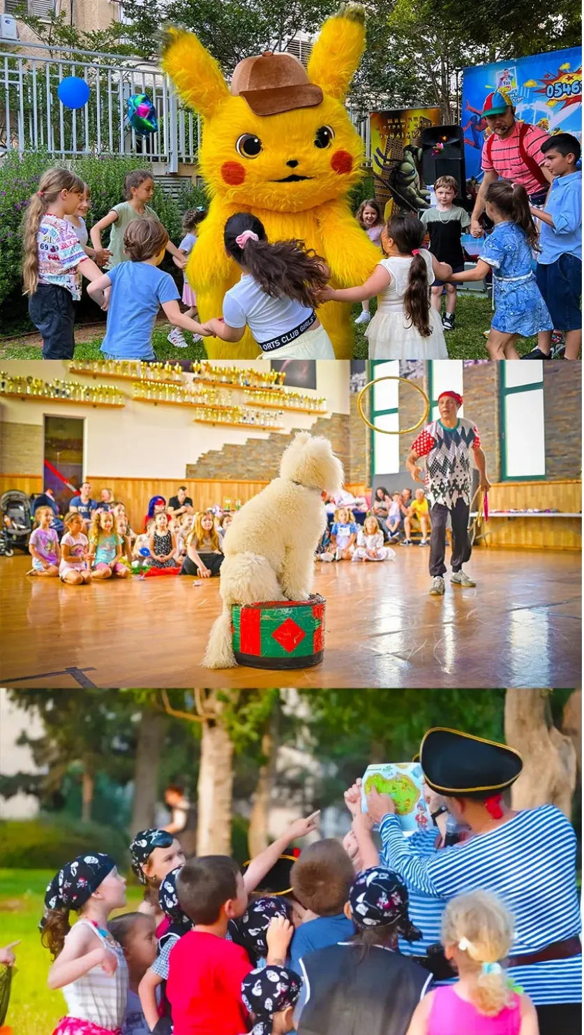 Фото с ростовыми куклами и активностями для детей